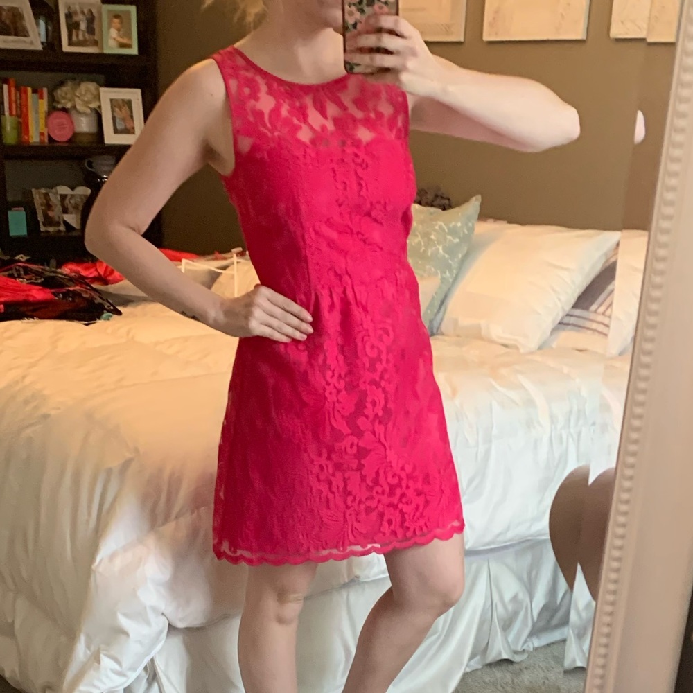 Hot pink dress